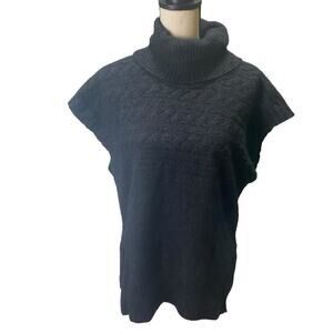 NWT Noble Wilde Merino Possum Sweater Size XS Charcoal Gray Cable Knit